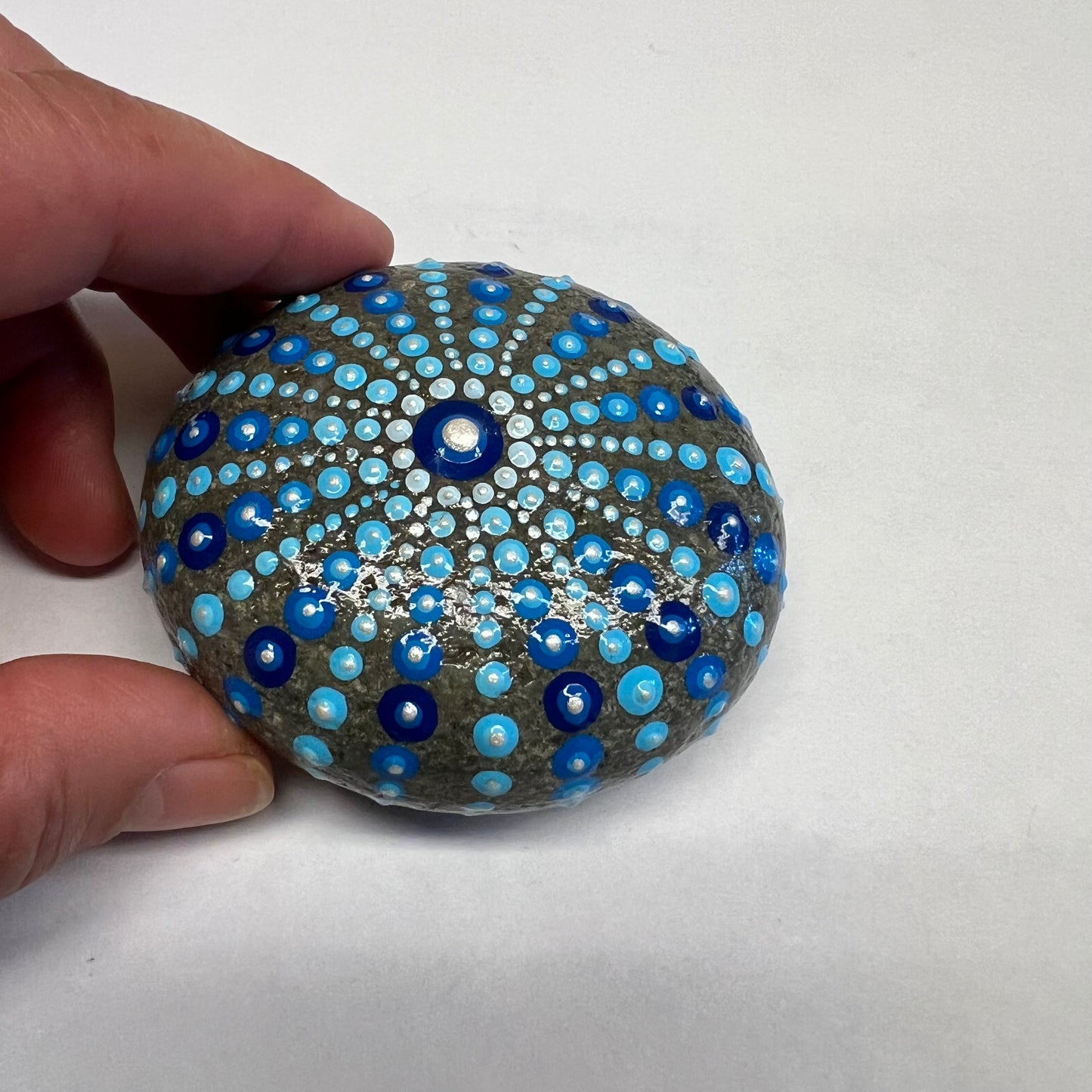 Blue Geometric Stone