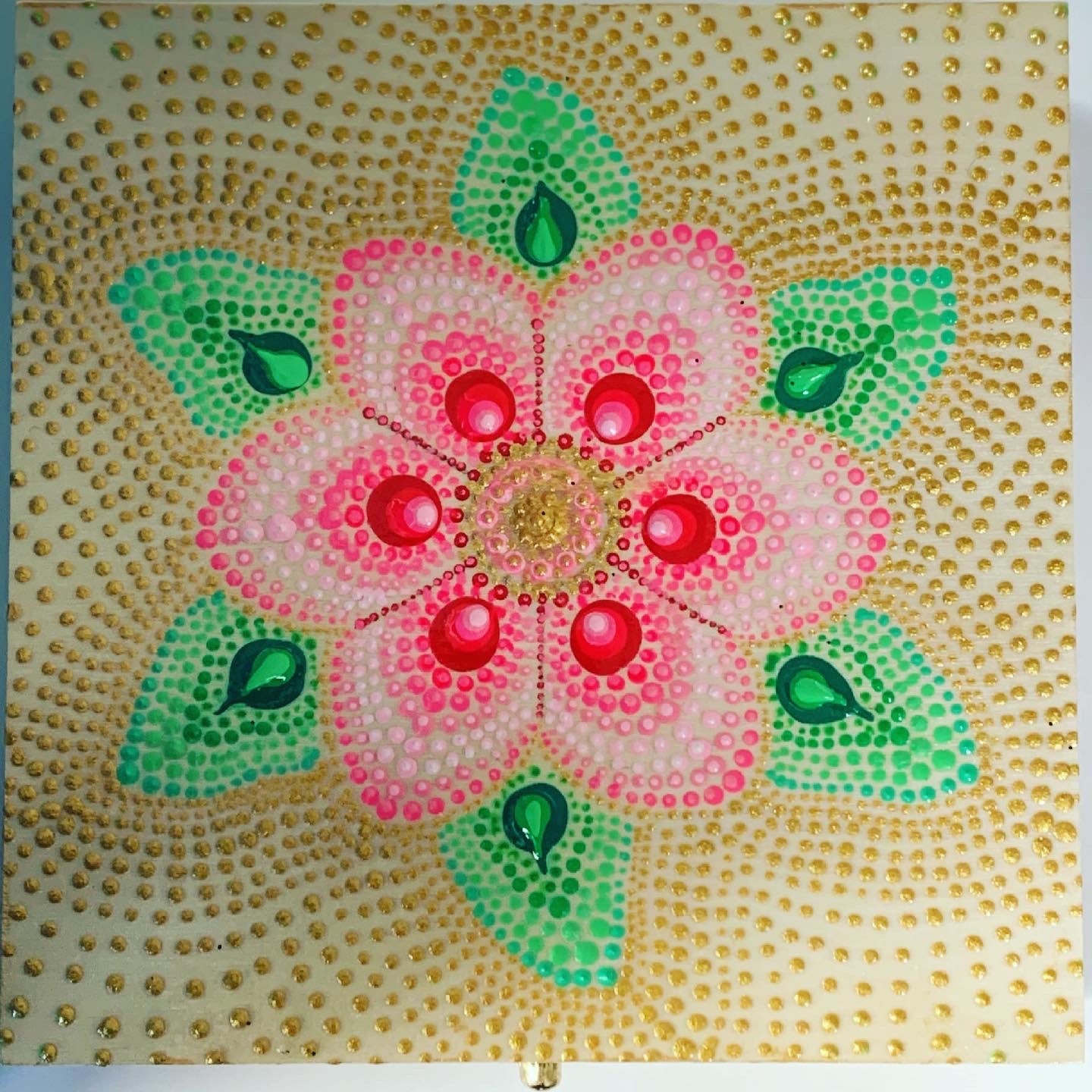 Pink Mandala Flower Box Small - kalindipaints
