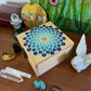 Blue Mandala on 5x5 Wood Box - kalindipaints