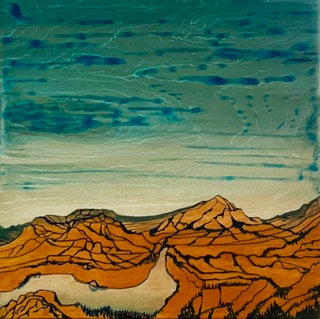Mountains in the Grain No.4 Blue River - kalindipaints