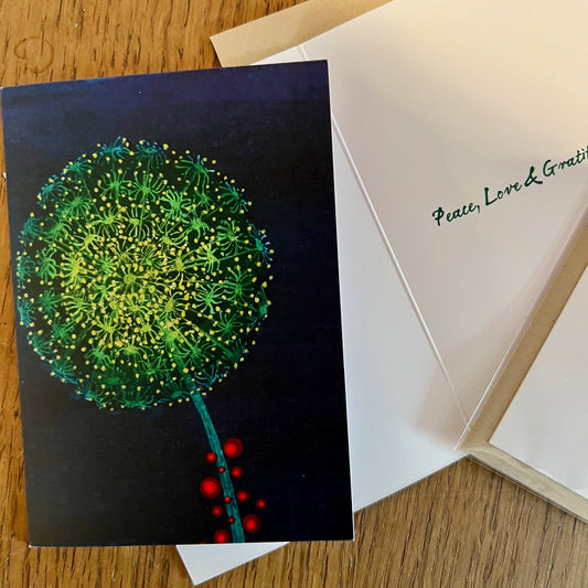 Allium Greeting Card 4x6 Single - kalindipaints